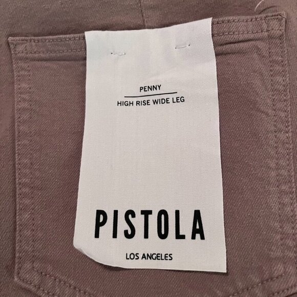 NWT Pistola Women's Burlock Penny High Rise Wide Leg Size 30 - Picture 3 of 5